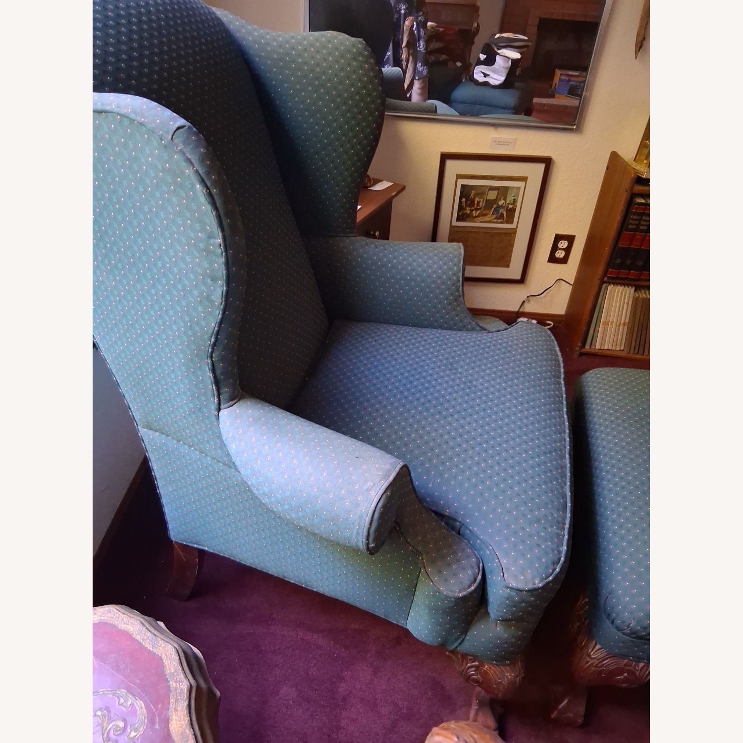 Green Fabric Armchair - image-2