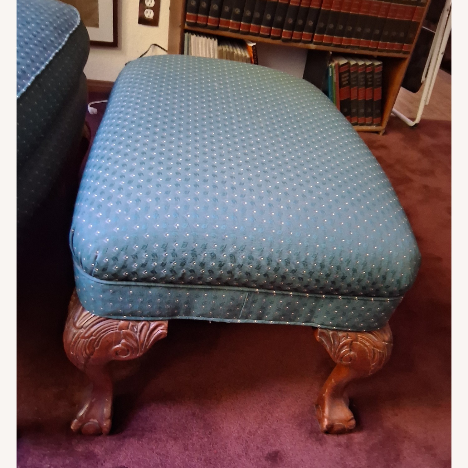 Green Fabric Armchair - image-4
