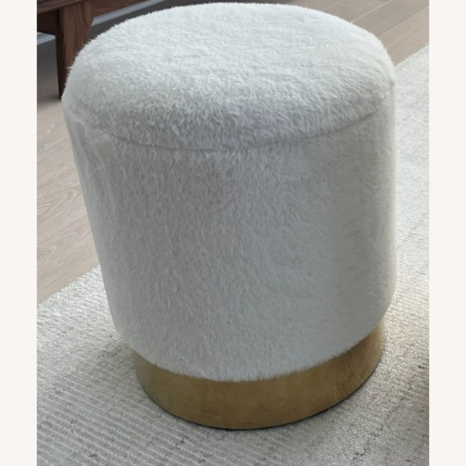 Houzz White Fabric Stools - image-2