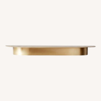 CB2 Collar Set of 4 - Brass Wall Shelf