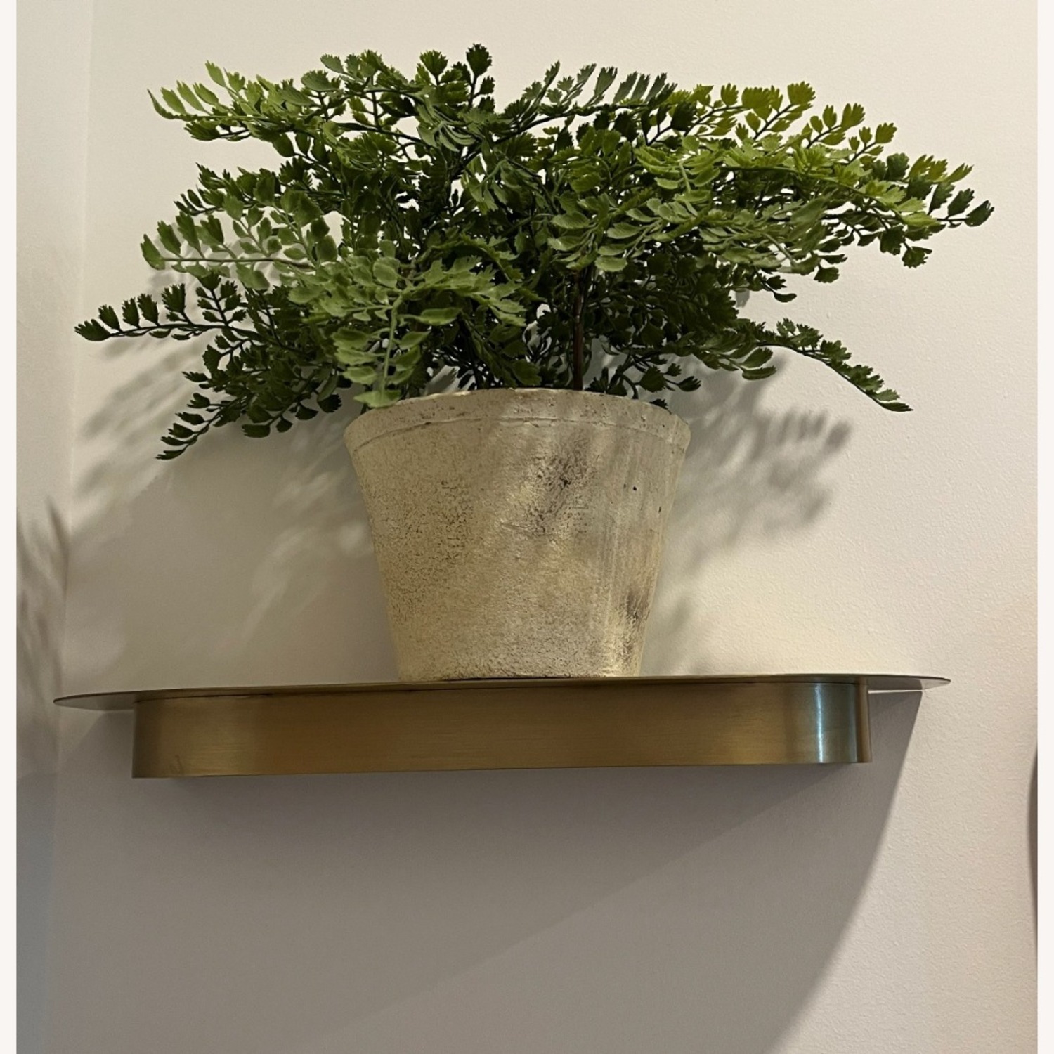 CB2 Collar Set of 4 - Brass Wall Shelf - image-2