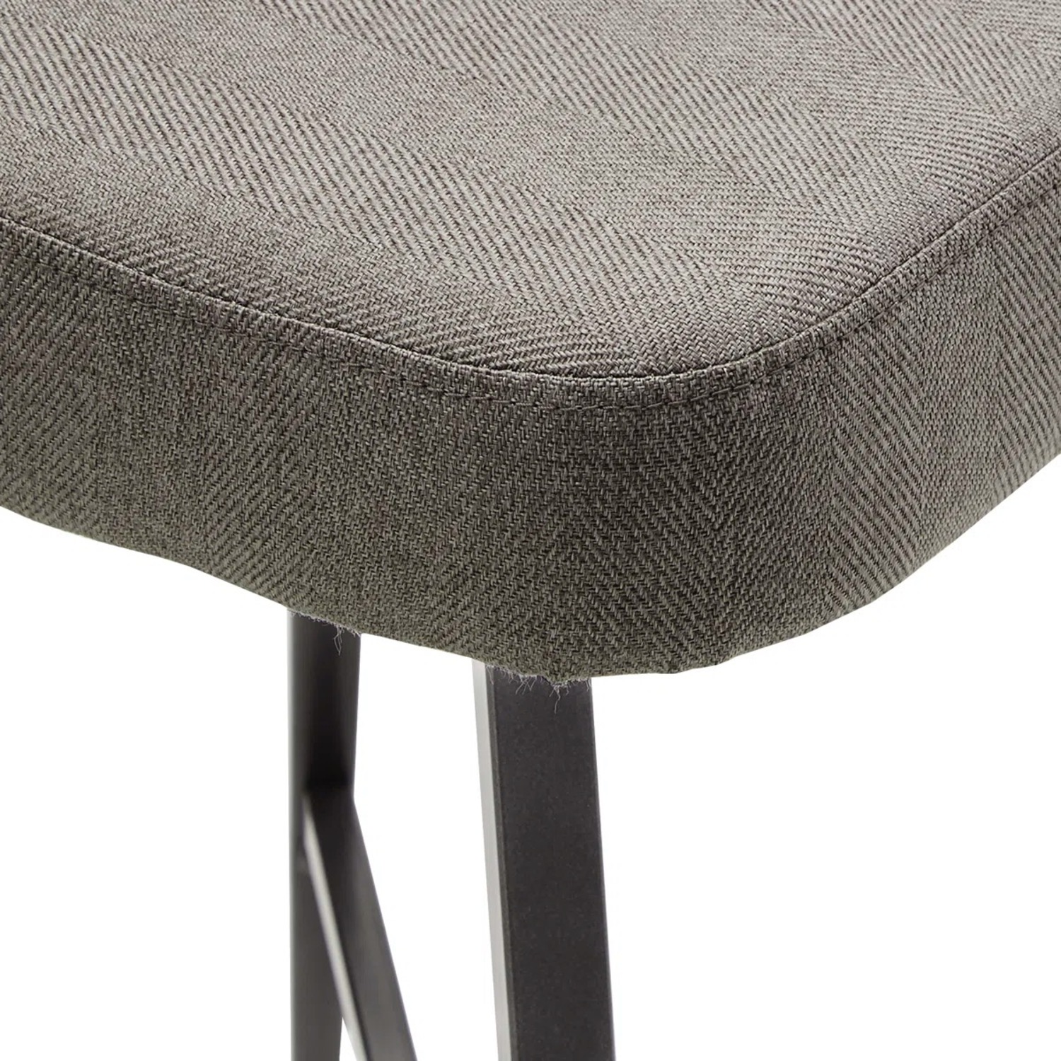 Light Gray Fabric Stools - image-2