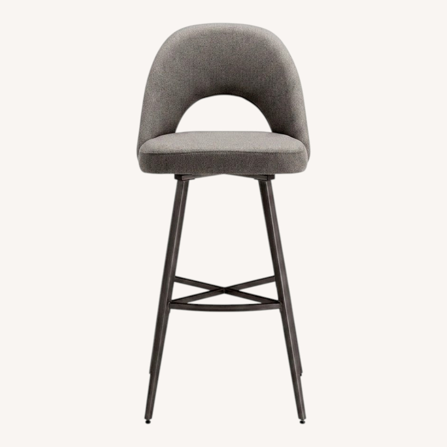 Light Gray Fabric Stools - image-0