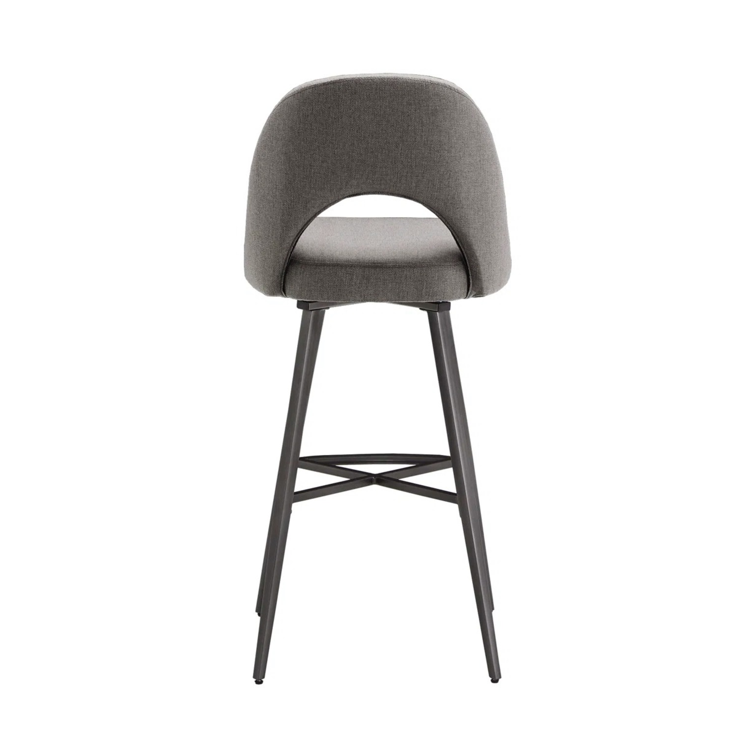 Light Gray Fabric Stools - image-1