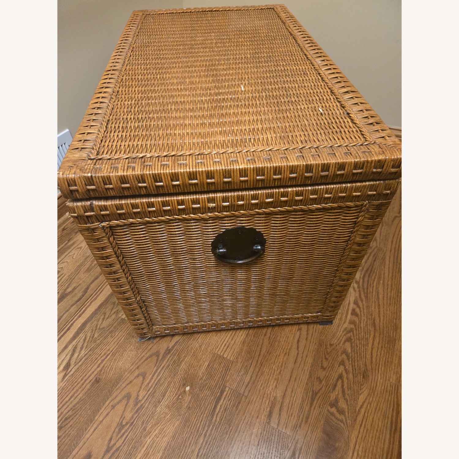 Large Wicker Storage Trunk / Blanket Chest - image-3