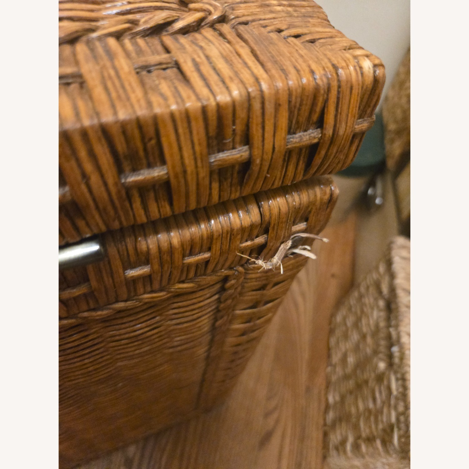 Large Wicker Storage Trunk / Blanket Chest - image-6