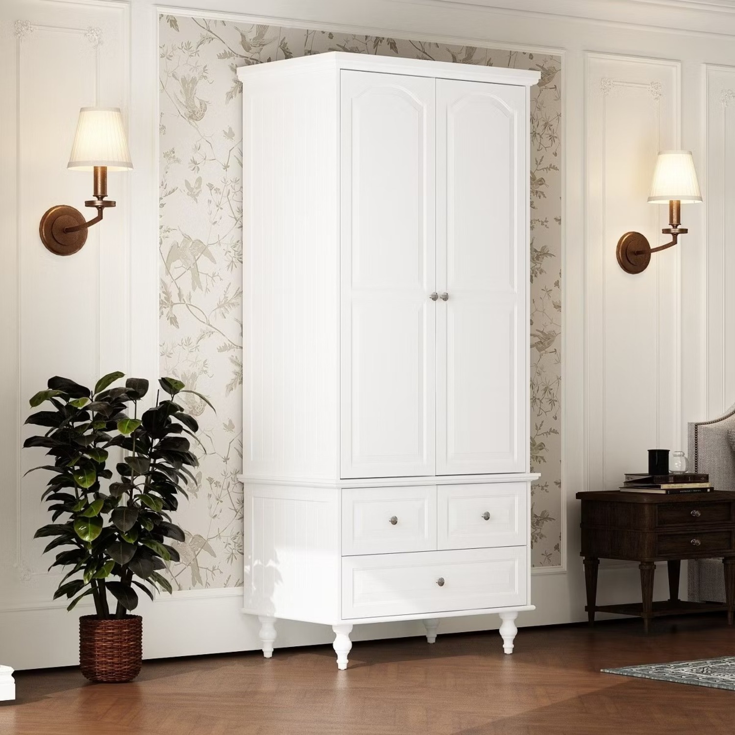 Walmart White Armoire - image-1