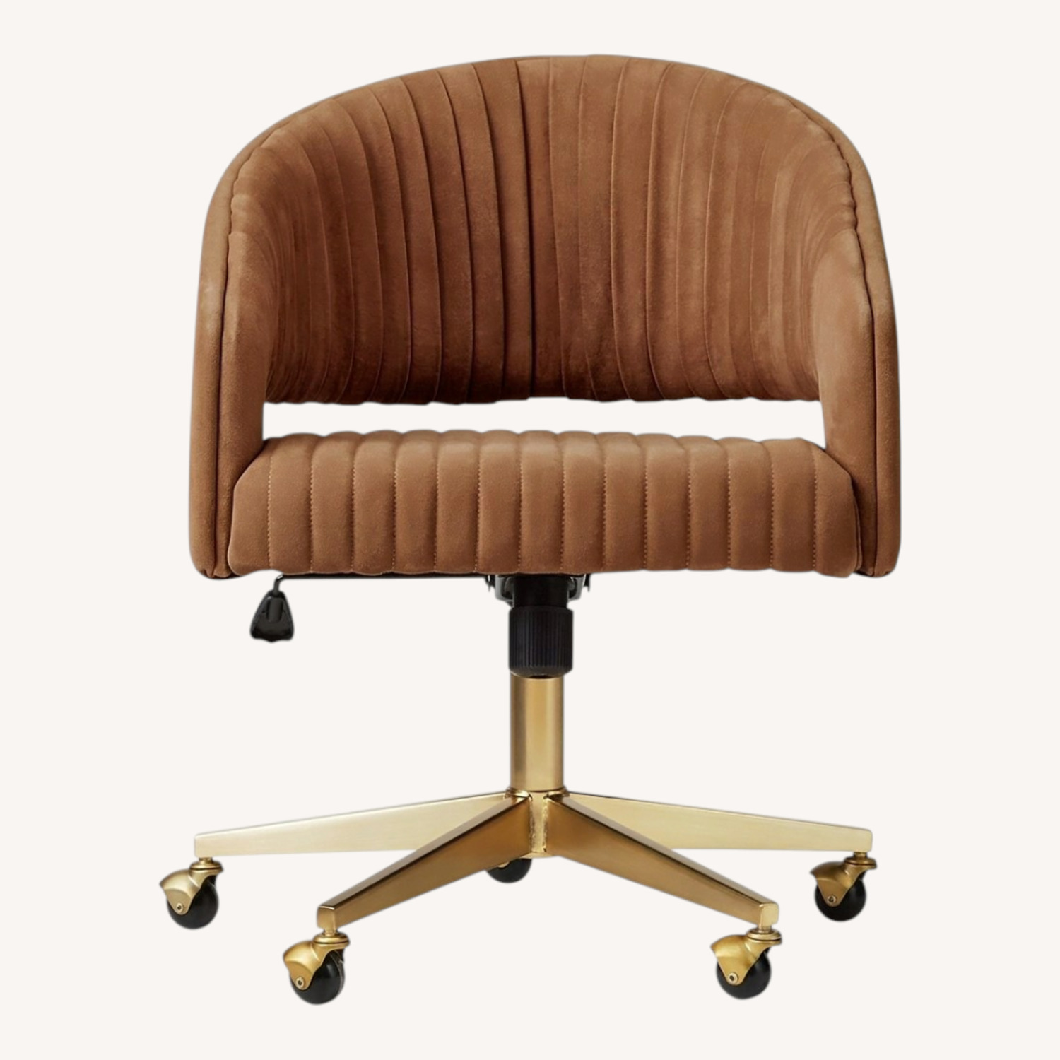 CB2 Channel Suede Office Chair - image-0
