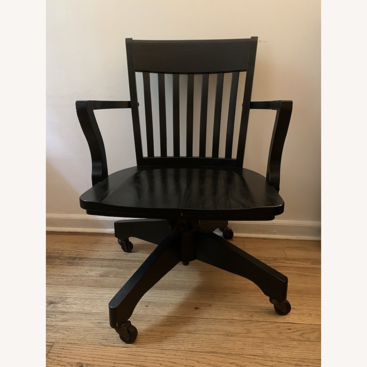 Black Wood Office Chair - image-1