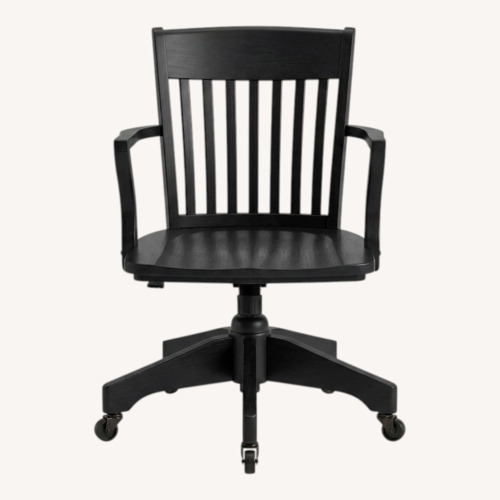 Used Black Wood Office Chair for sale on AptDeco