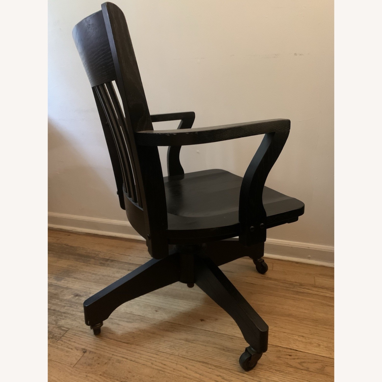 Black Wood Office Chair - image-2