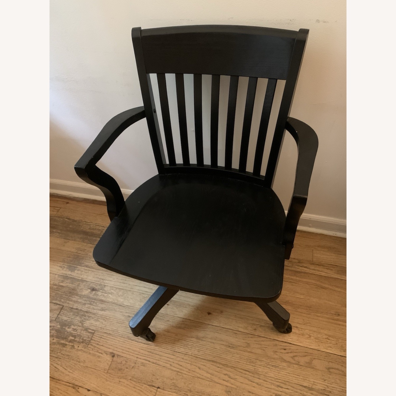 Black Wood Office Chair - image-9