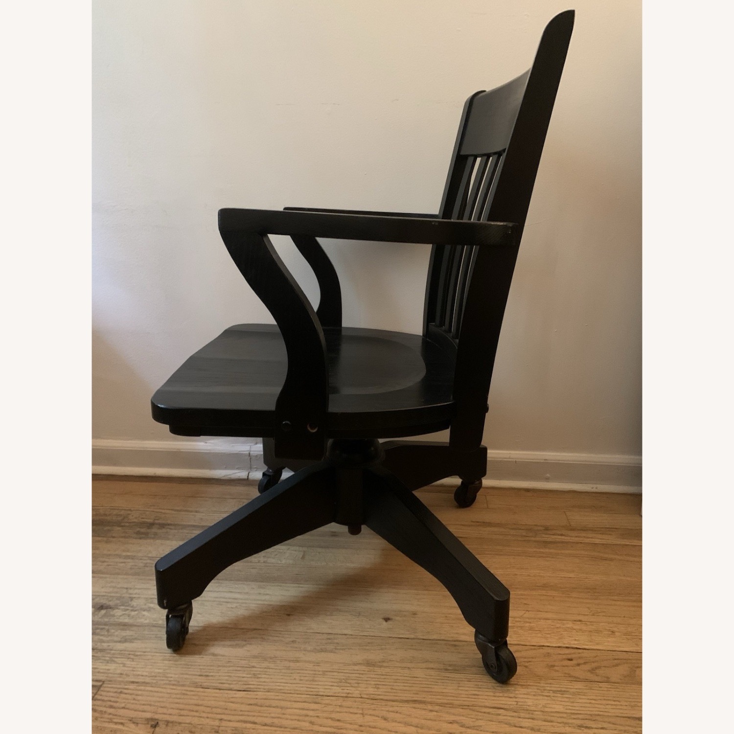 Black Wood Office Chair - image-4