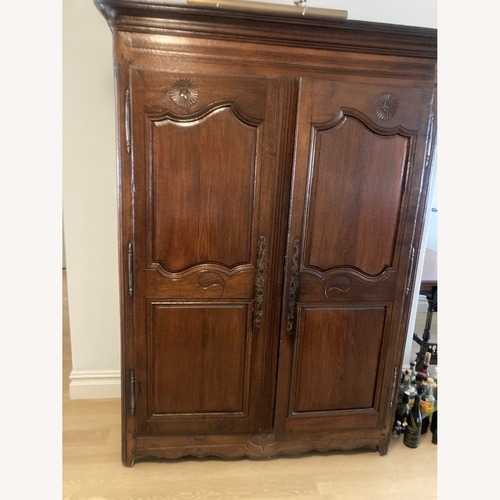Used Large Antique Armoire Fitted with Shelves for sale on AptDeco