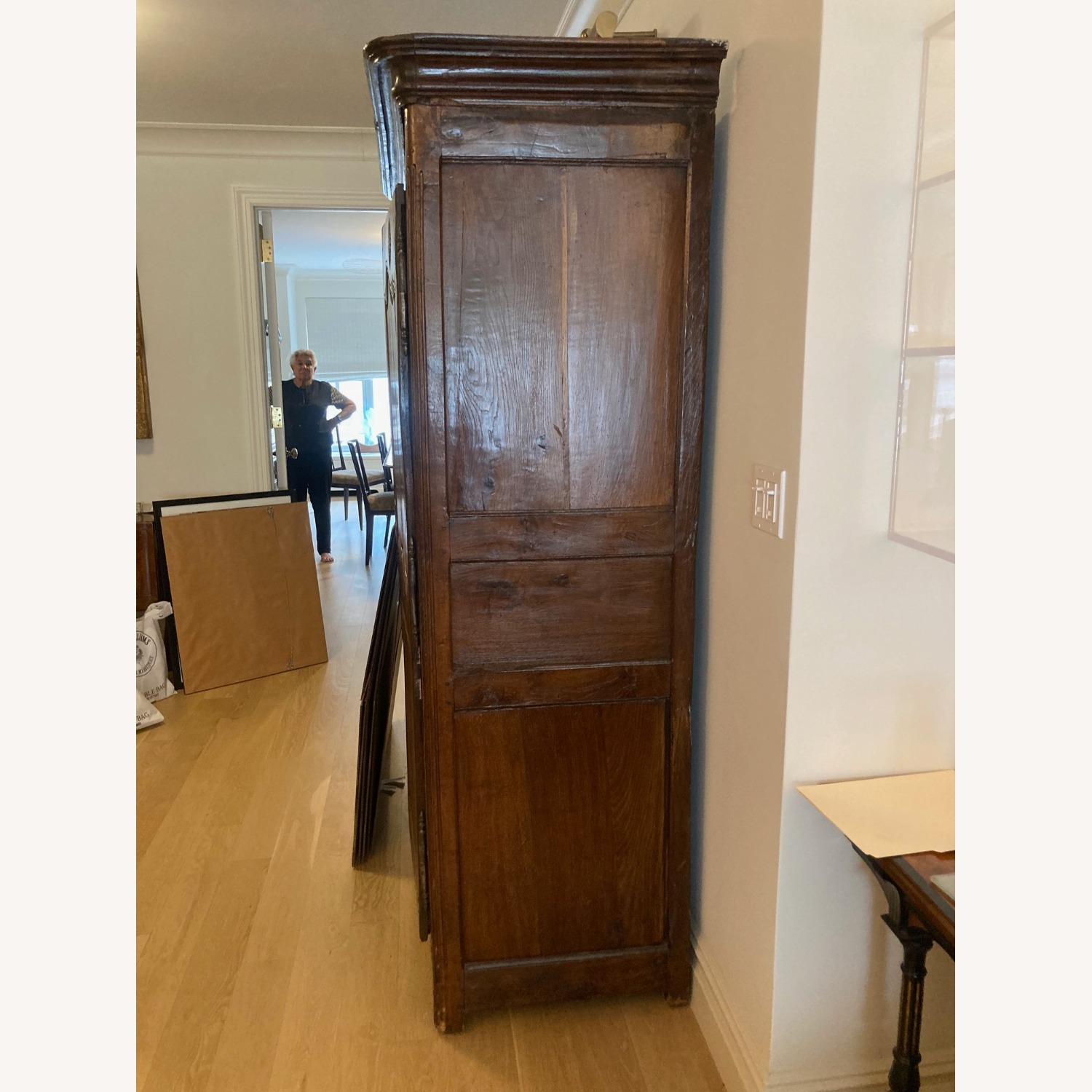 Large Antique Armoire Fitted with Shelves - image-3