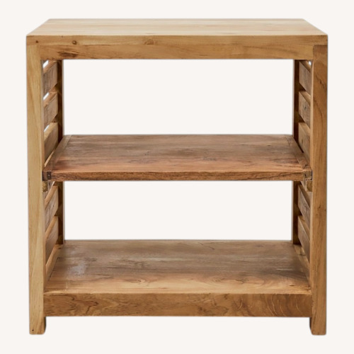 Used Natural Wood Media Storage for sale on AptDeco