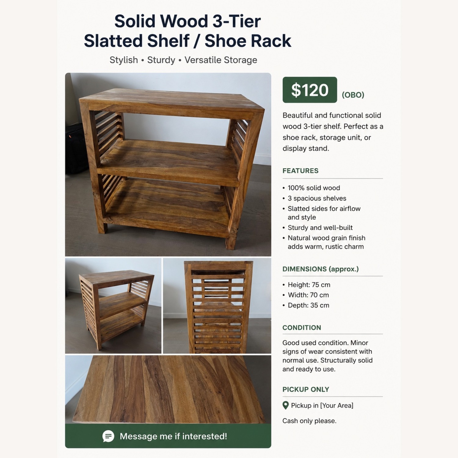 Natural Wood Media Storage - image-4