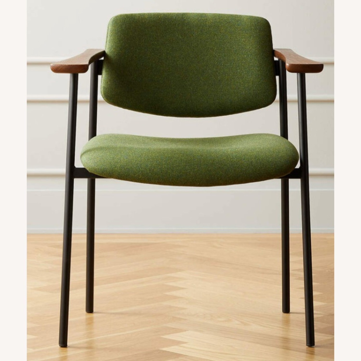 CB2 Green Wood Office Chair - image-3