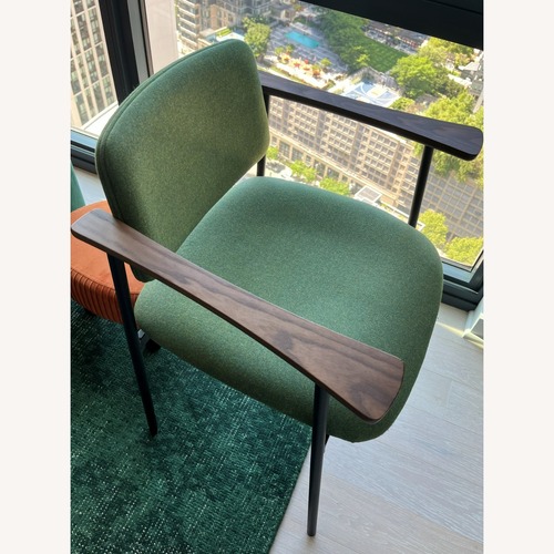 Used CB2 Green Wood Office Chair for sale on AptDeco