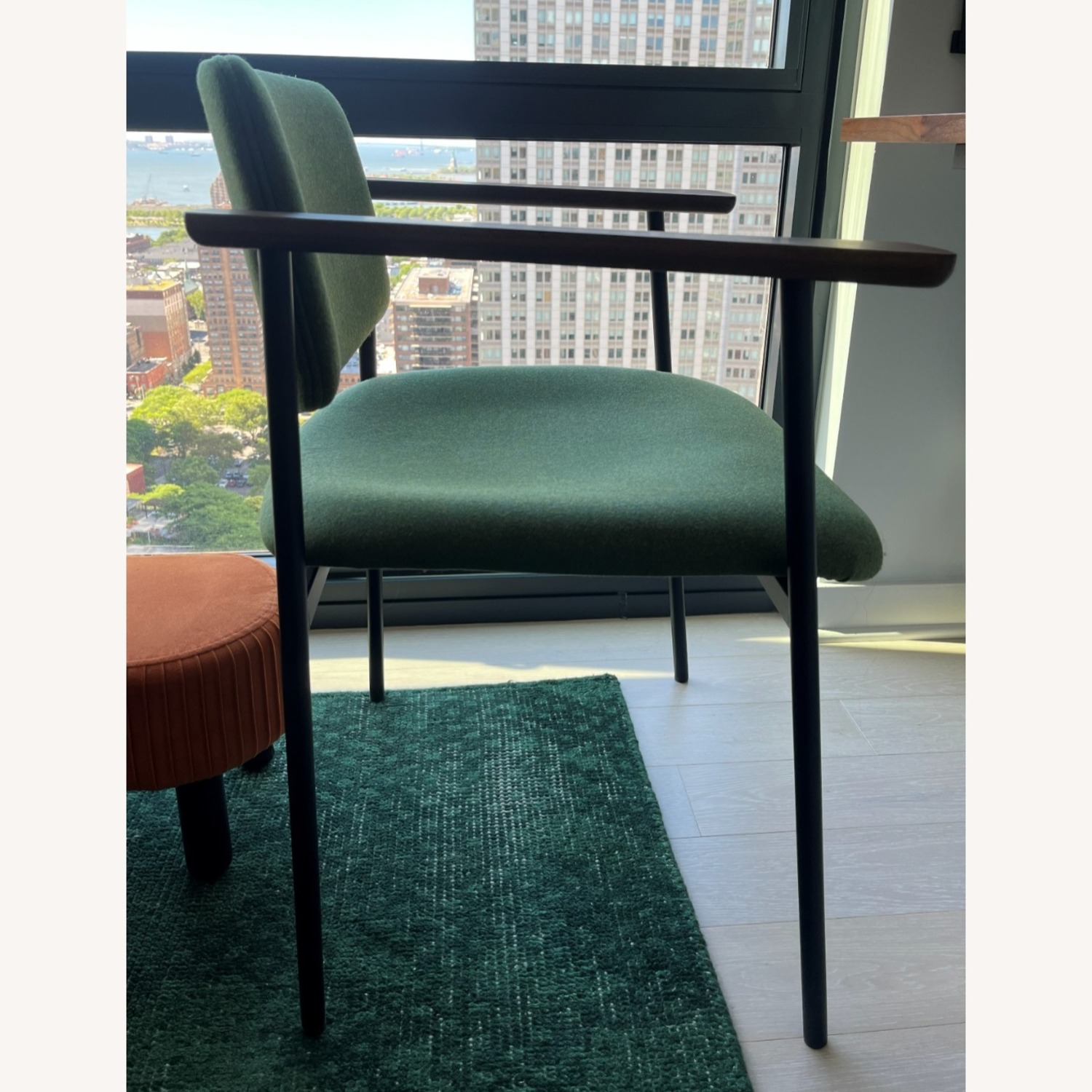 CB2 Green Wood Office Chair - image-2