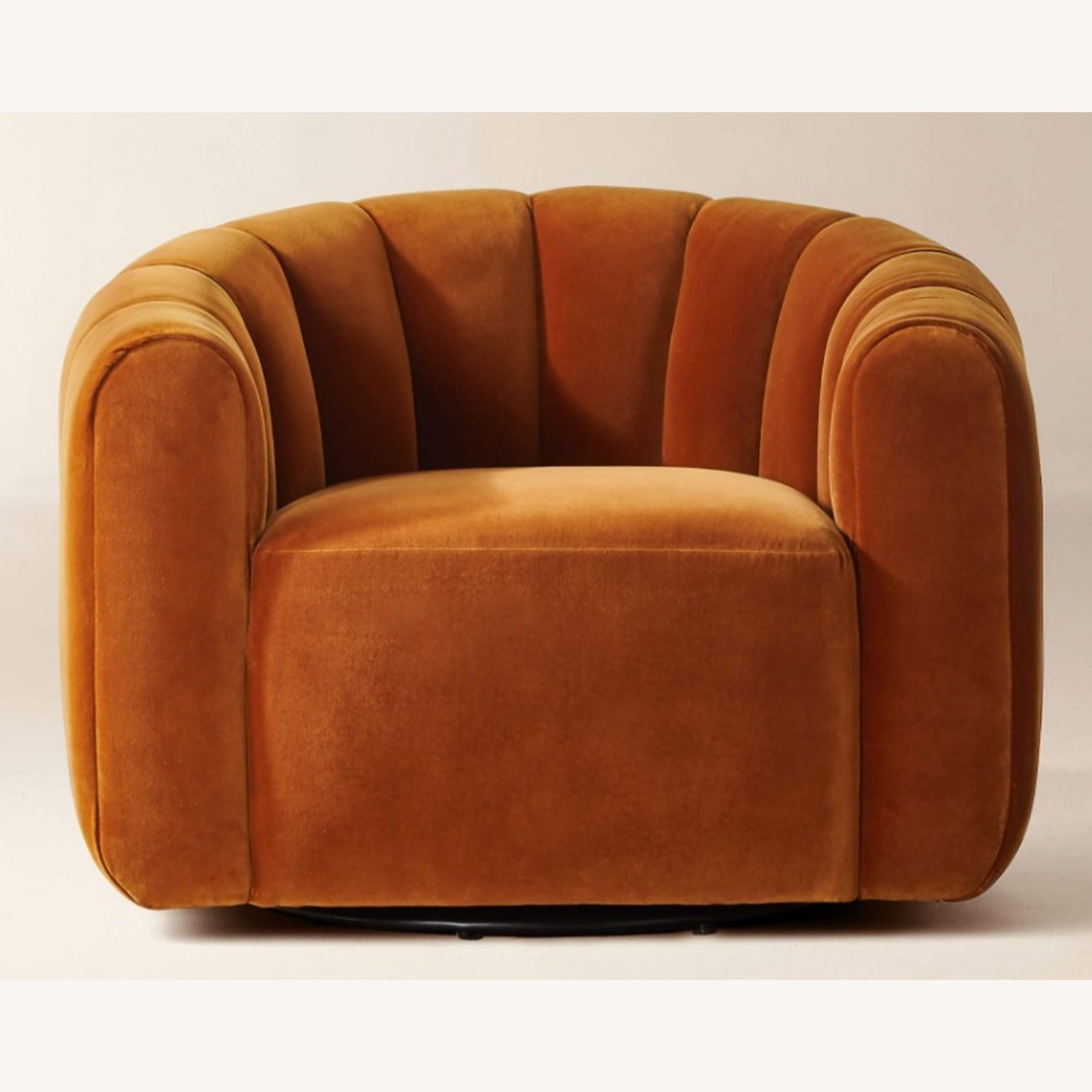 CB2 Vuue Rust Velvet Accent Chair - image-2