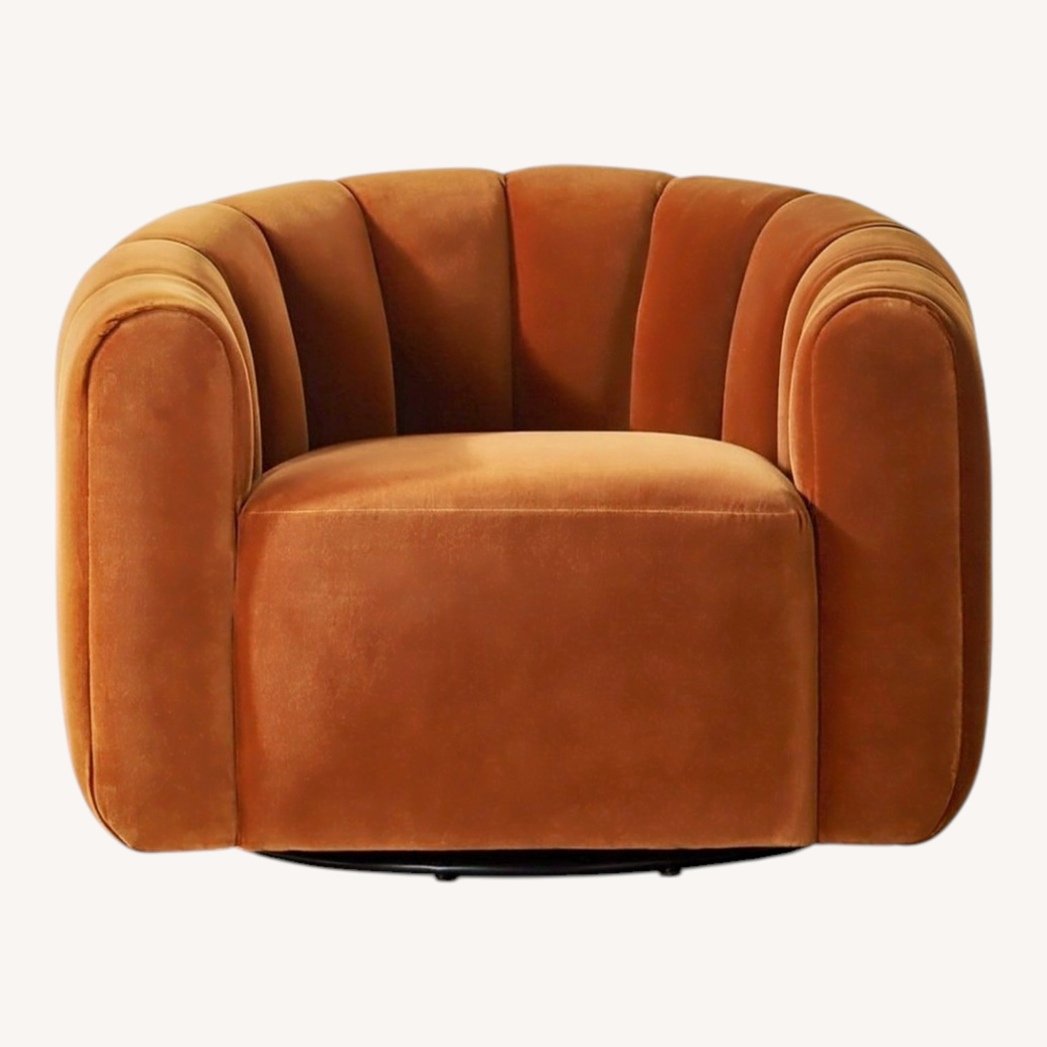 CB2 Vuue Rust Velvet Accent Chair - image-0