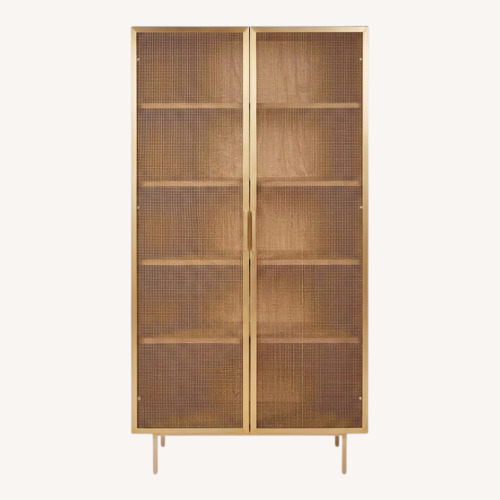 Used CB2 Vuue Dark Brown Metal Bookcase for sale on AptDeco