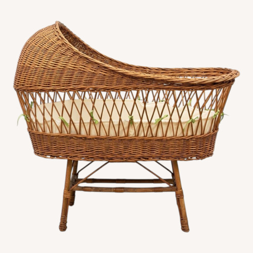 Used Vintage wicker bassinet for sale on AptDeco