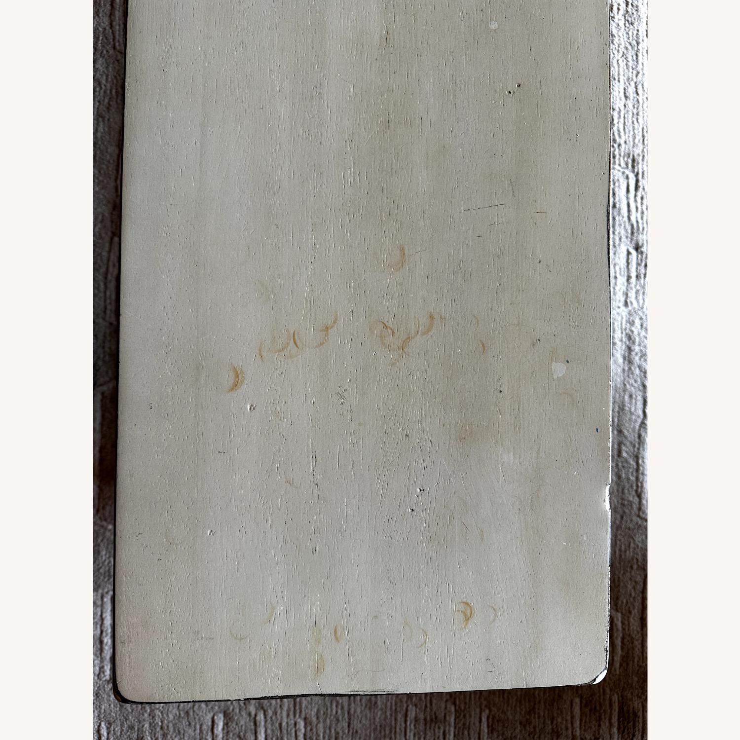 Vintage Cream Wood Farmhouse Decor Bench - image-4