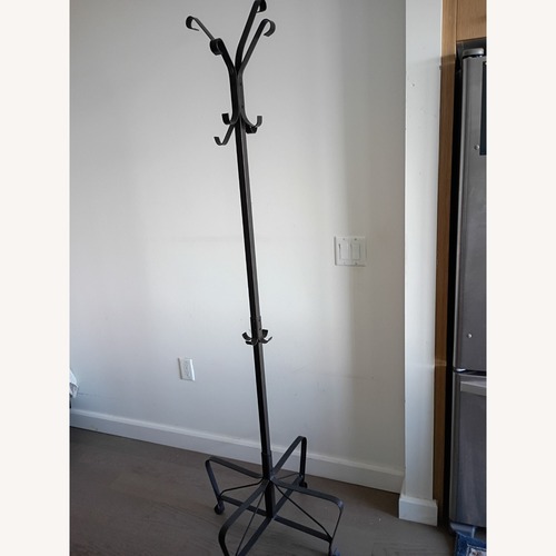 Used Home Goods Dark Gray Metal Coat Rack for sale on AptDeco