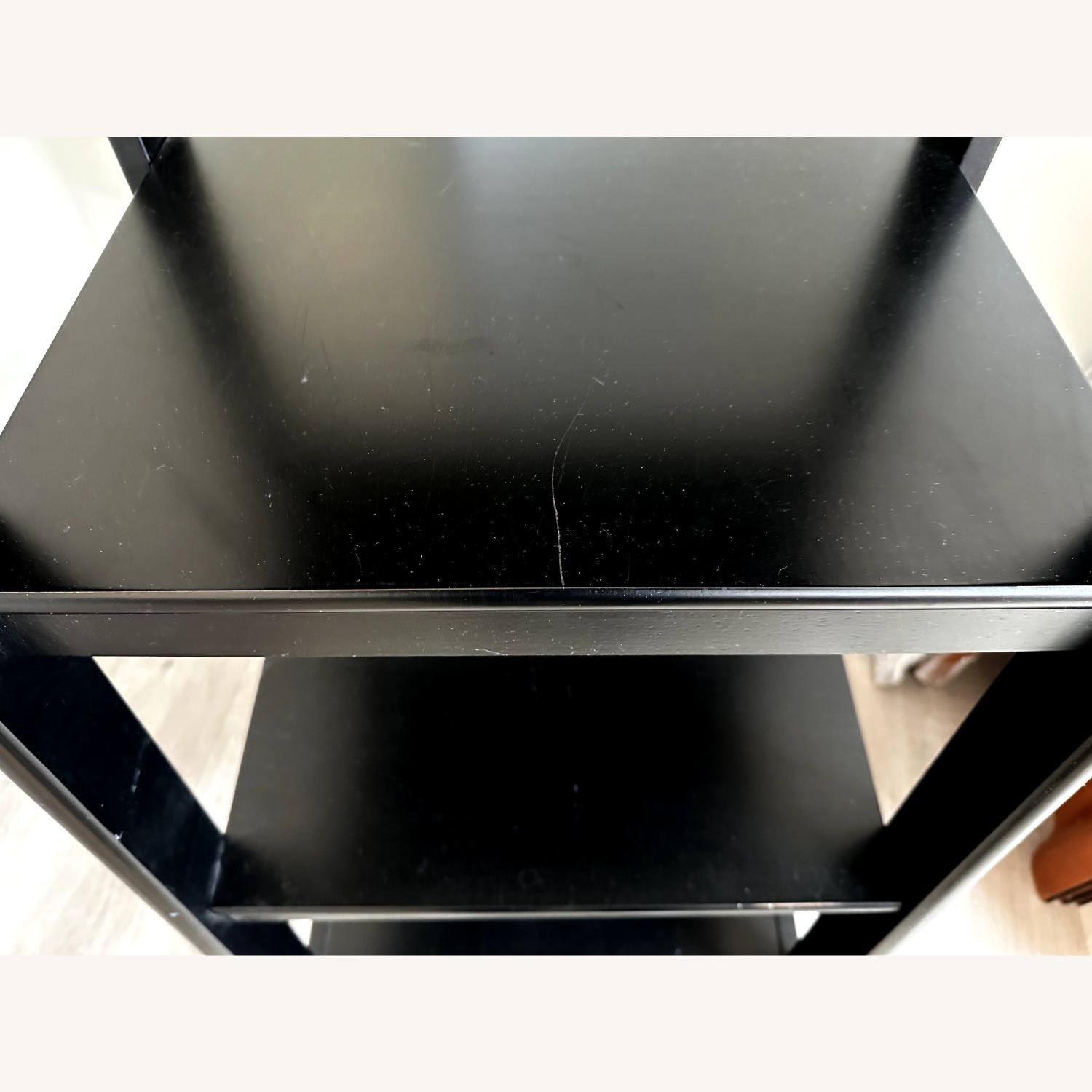 Black Wood Ladder Bookcase W 5  Shelves - image-3