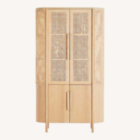 CB2 Leanne Ford Natural Wood Storage Cabinet 