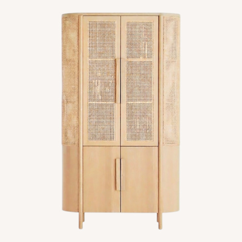 Used CB2 Leanne Ford Natural Wood Storage Cabinet for sale on AptDeco