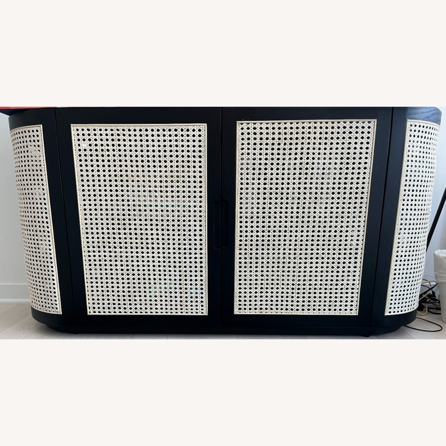 Article Black Wood Rattan Sideboard - image-1