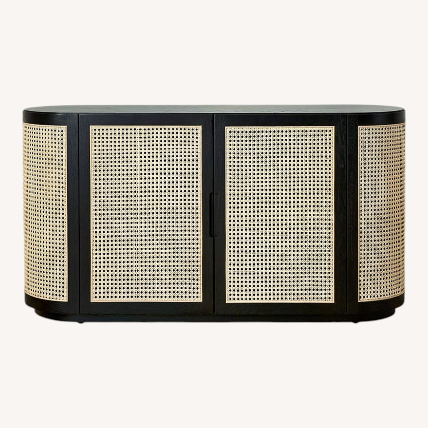 Article Black Wood Rattan Sideboard - image-0