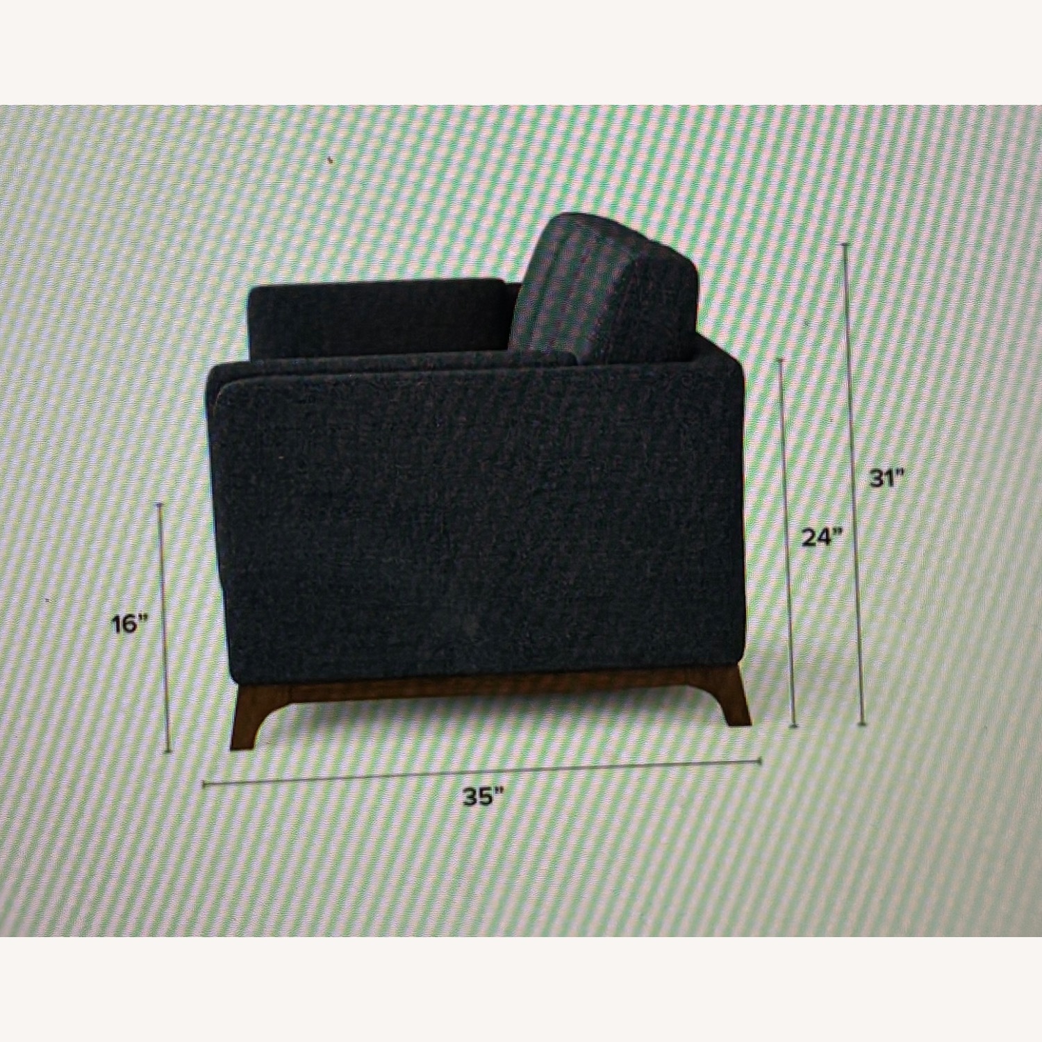 Article 2-Seater Sofa Loveseat Blue - image-3
