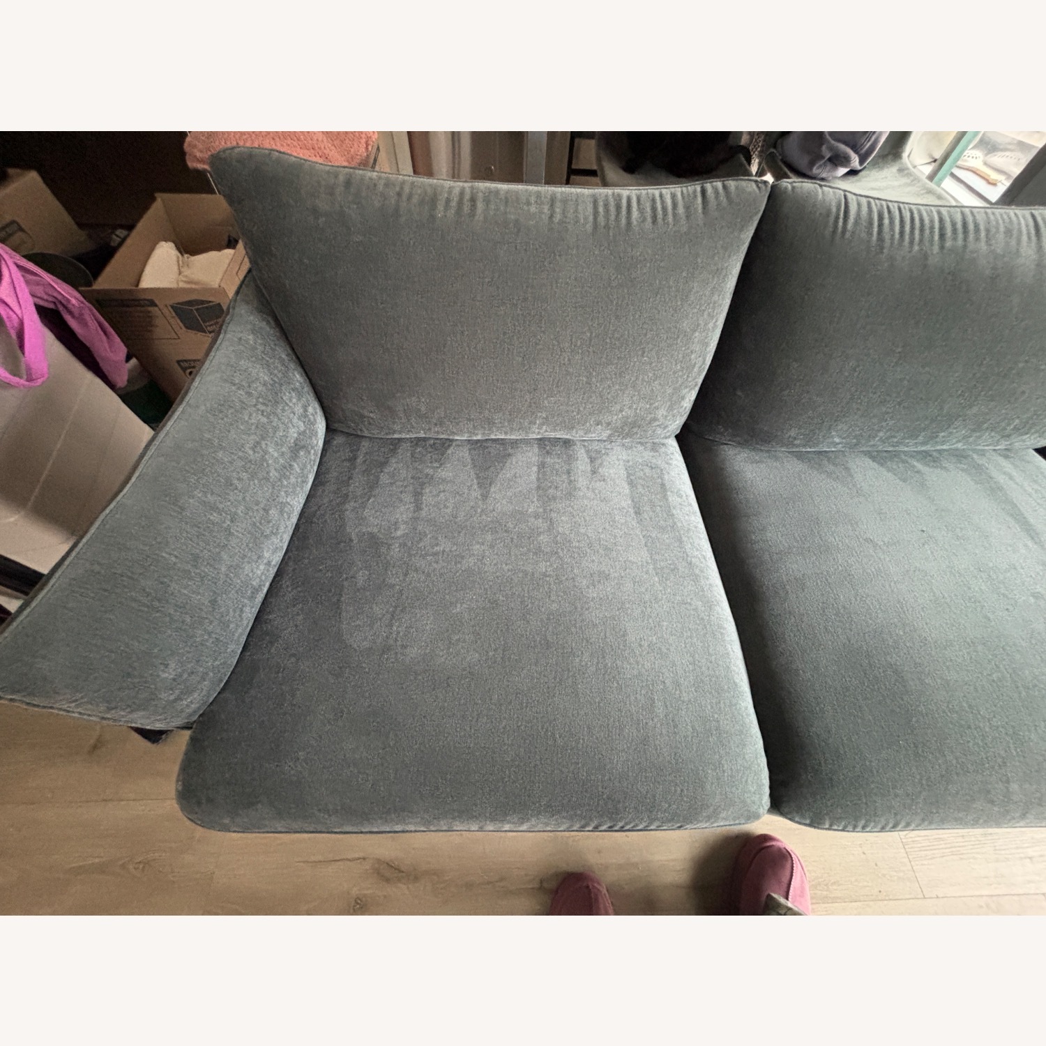 West Elm Penn 87” Dark Gray Fabric 3+ Seater Sofa - image-4