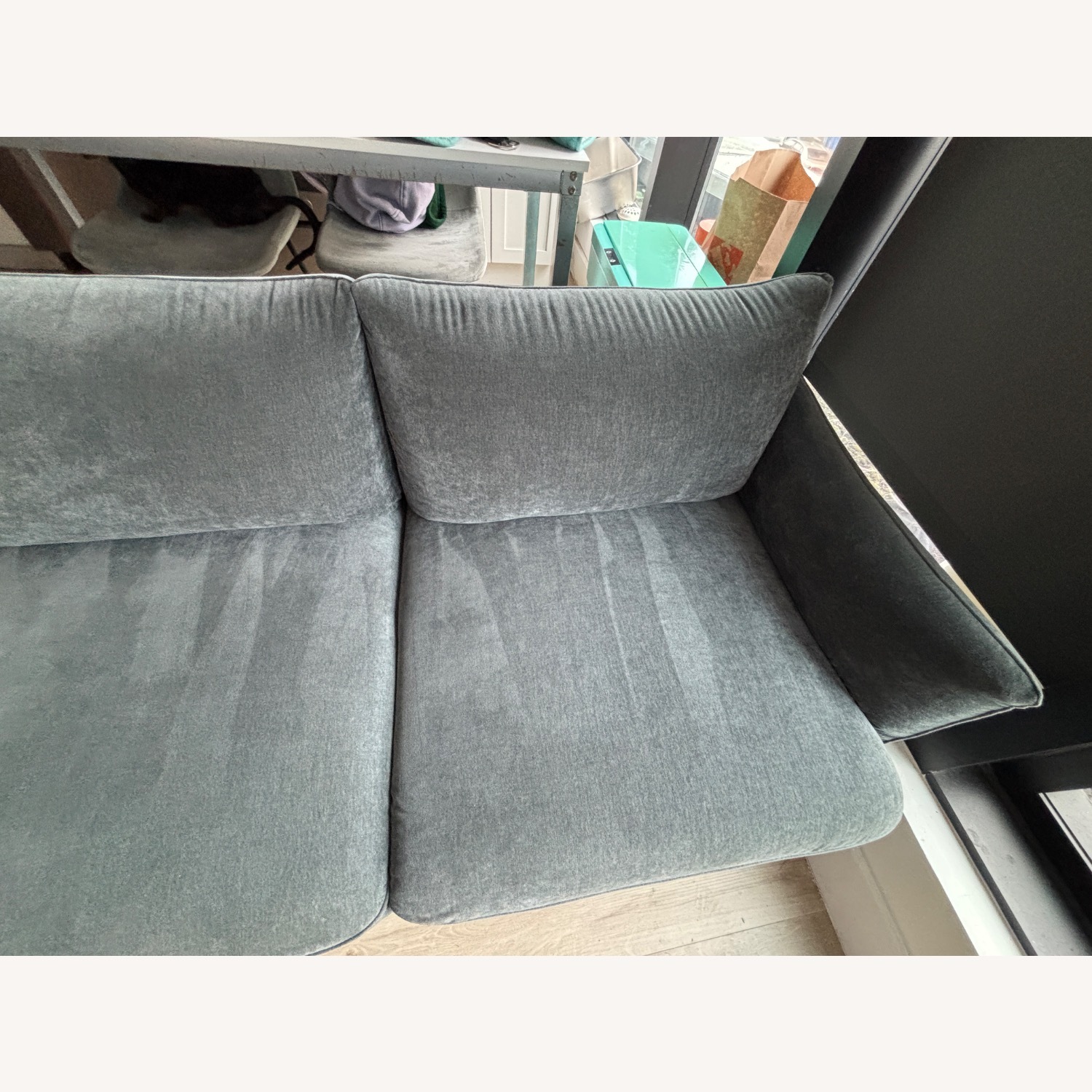 West Elm Penn 87” Dark Gray Fabric 3+ Seater Sofa - image-6