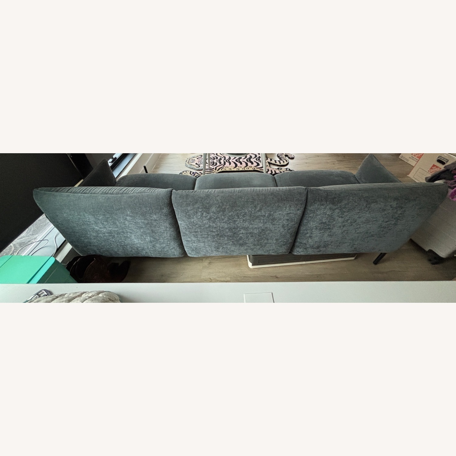 West Elm Penn 87” Dark Gray Fabric 3+ Seater Sofa - image-3