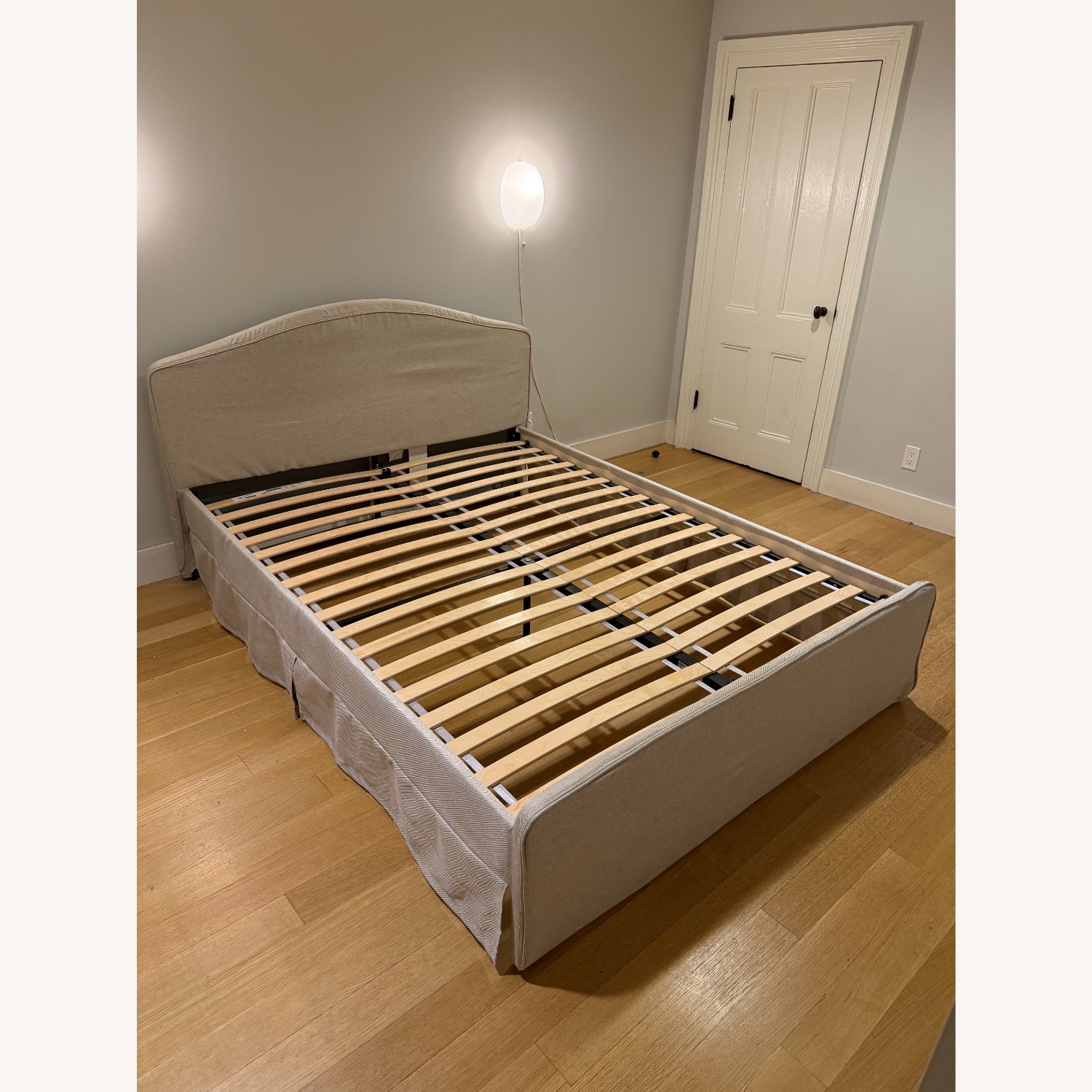 IKEA Natural Fabric Queen Bed Frame - image-3