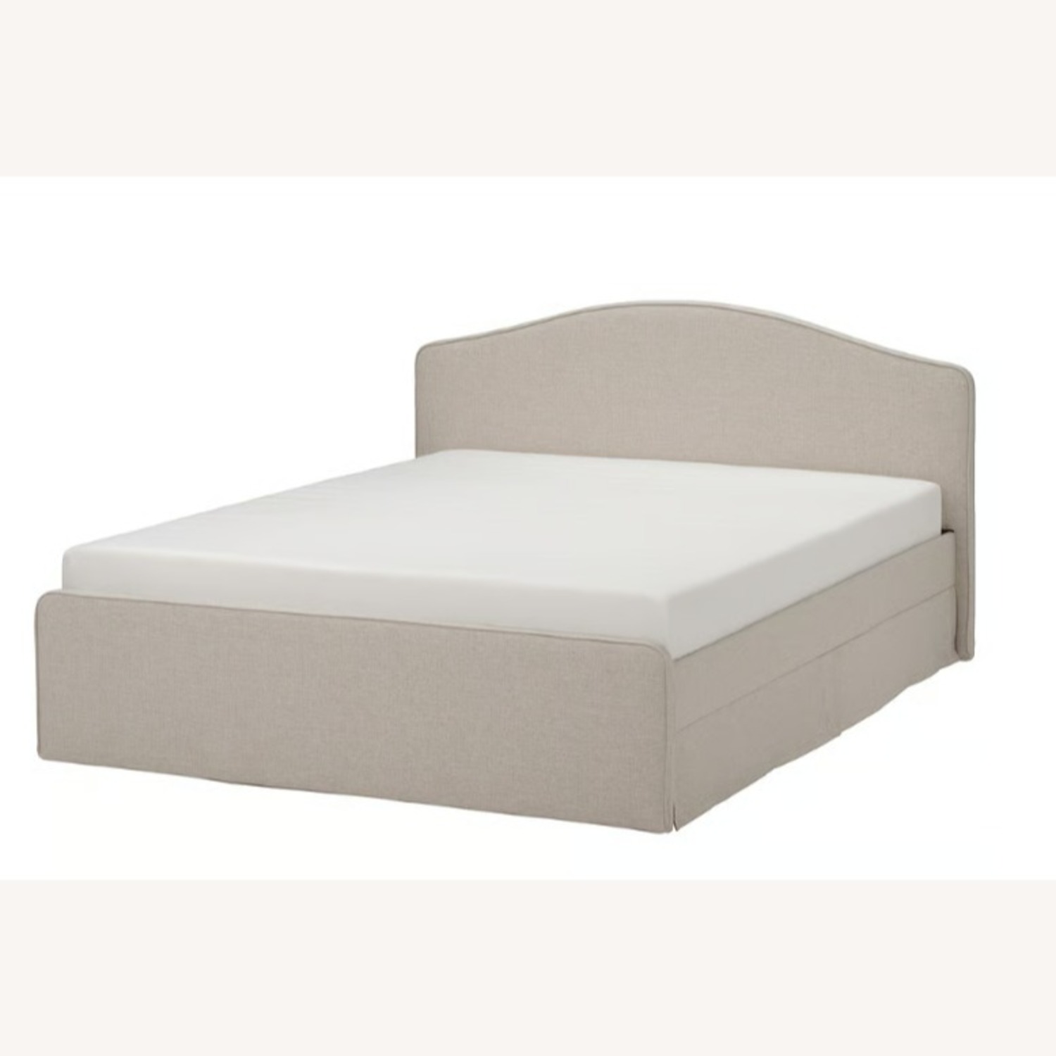 IKEA Natural Fabric Queen Bed Frame - image-2
