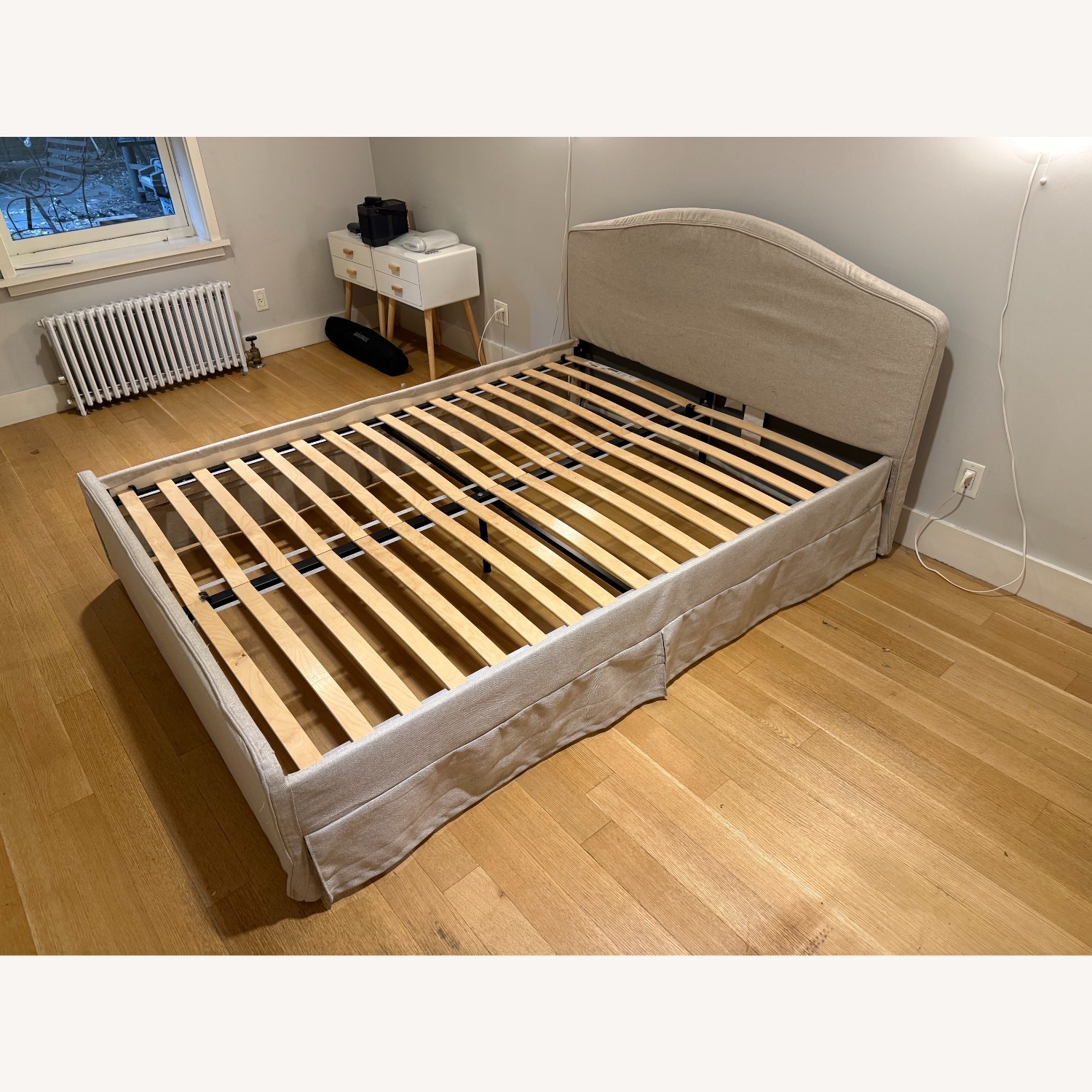 IKEA Natural Fabric Queen Bed Frame - image-4