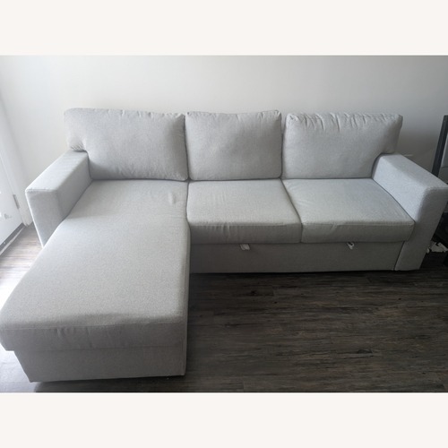 Used IKEA Light Gray Polyurethane Sleeper Sofa for sale on AptDeco