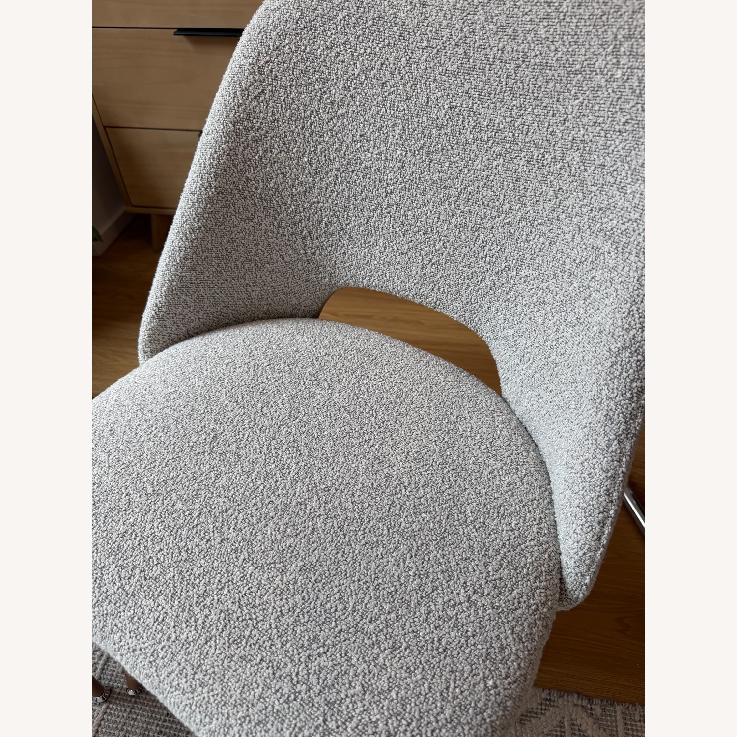 Wayfair Light Gray Boucle Dining Chairs - image-4