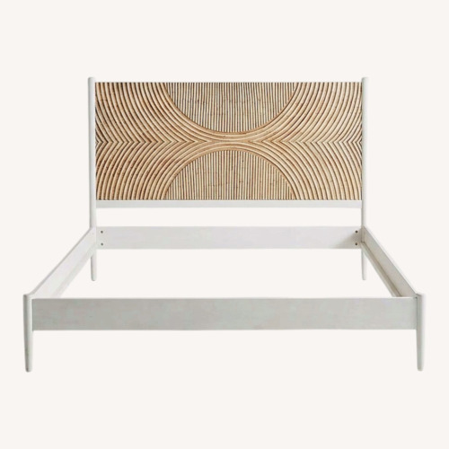 Used Anthropologie Carved Thalia Queen Bed for sale on AptDeco