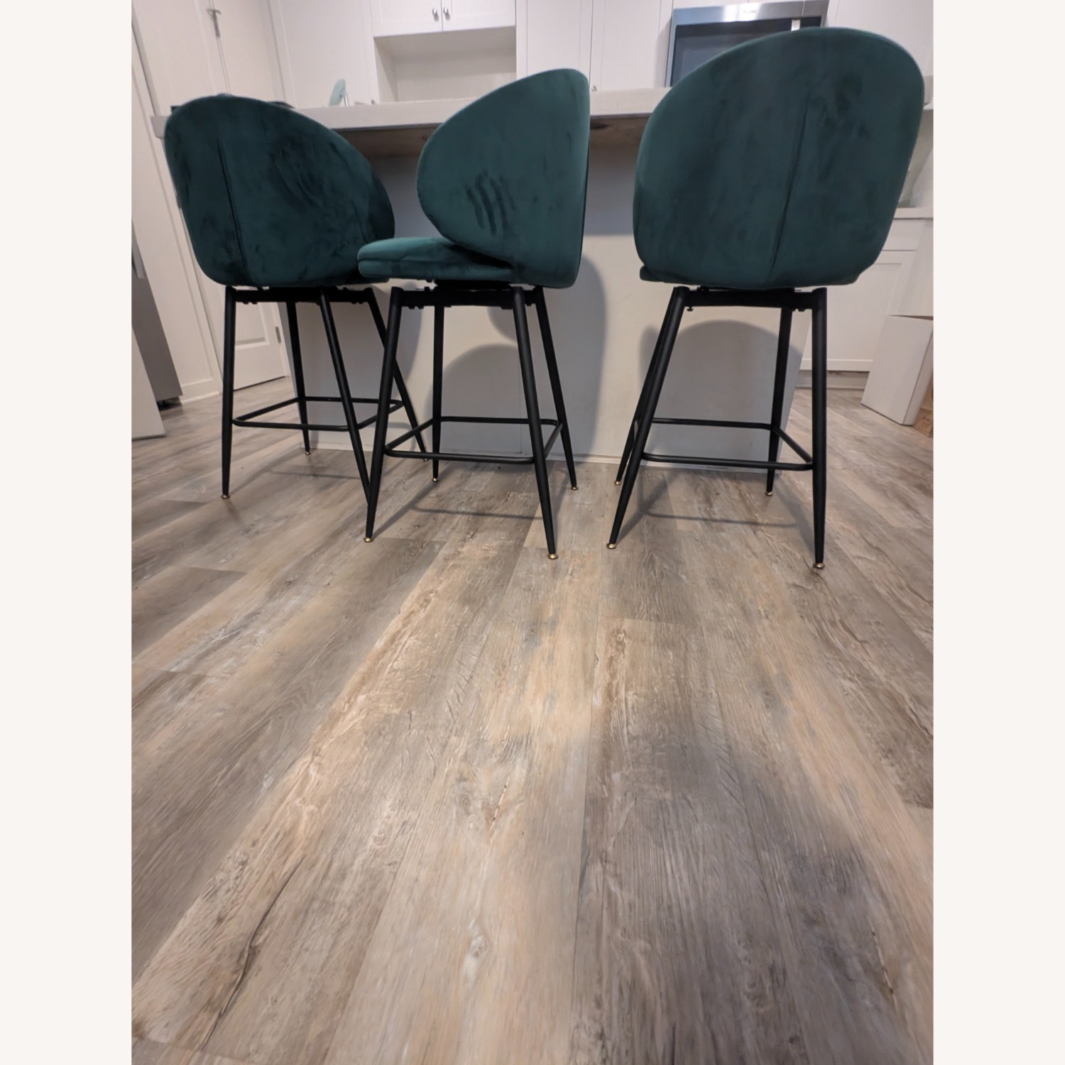 Bed Bath & Beyond Green Velvet Dining Chairs - image-4