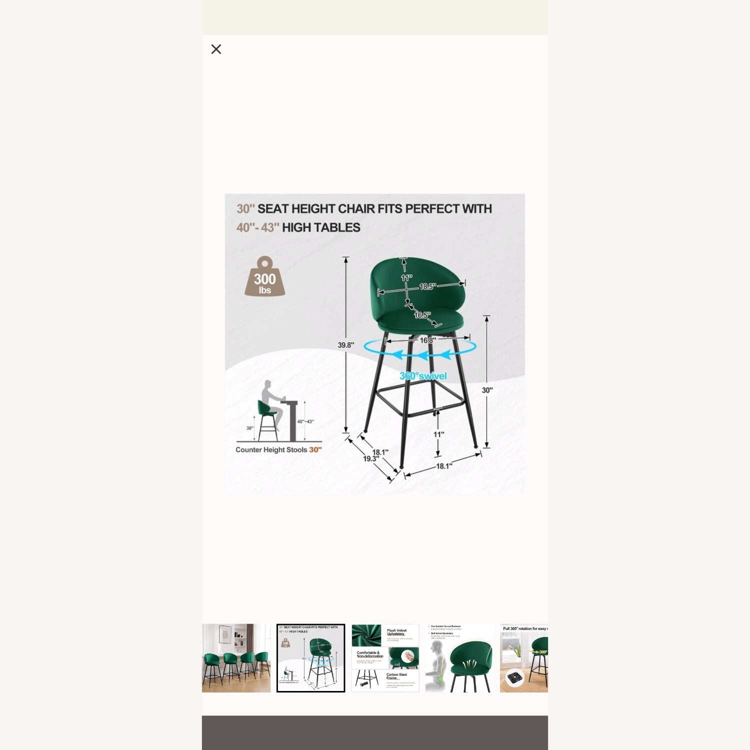 Bed Bath & Beyond Green Velvet Dining Chairs - image-5
