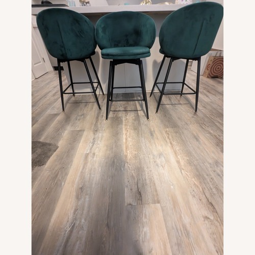 Used Bed Bath & Beyond Green Velvet Dining Chairs for sale on AptDeco