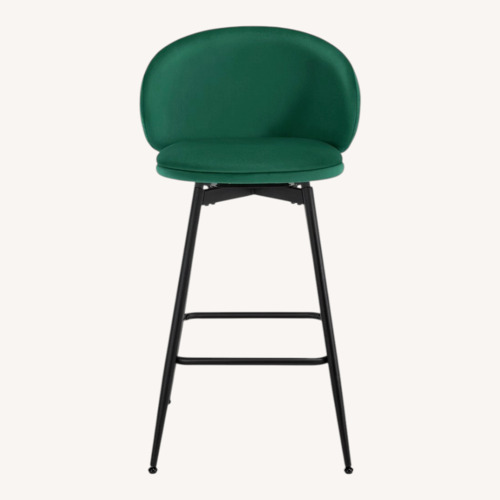 Used Bed Bath & Beyond Green Velvet Dining Chairs for sale on AptDeco