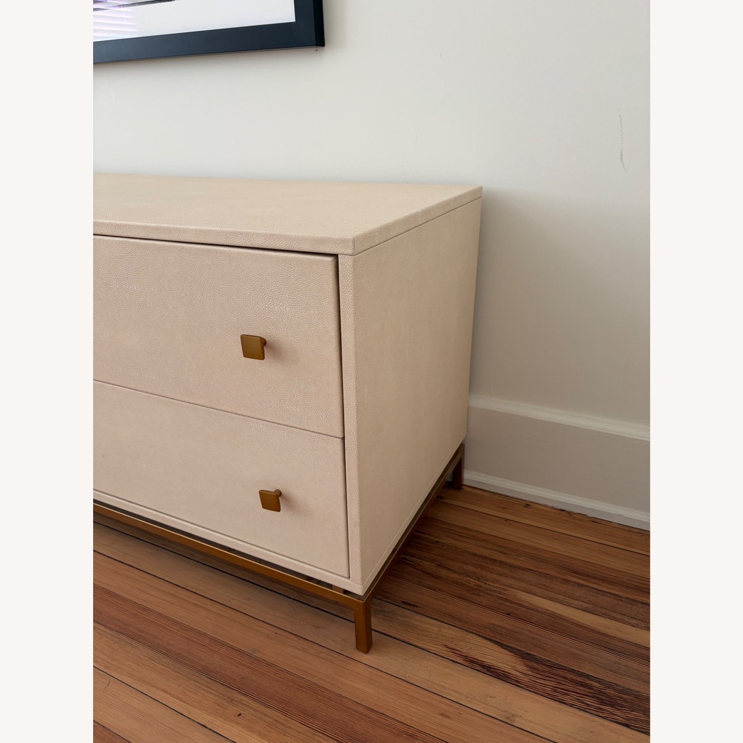 CB2 Shagreen White Dresser - image-3